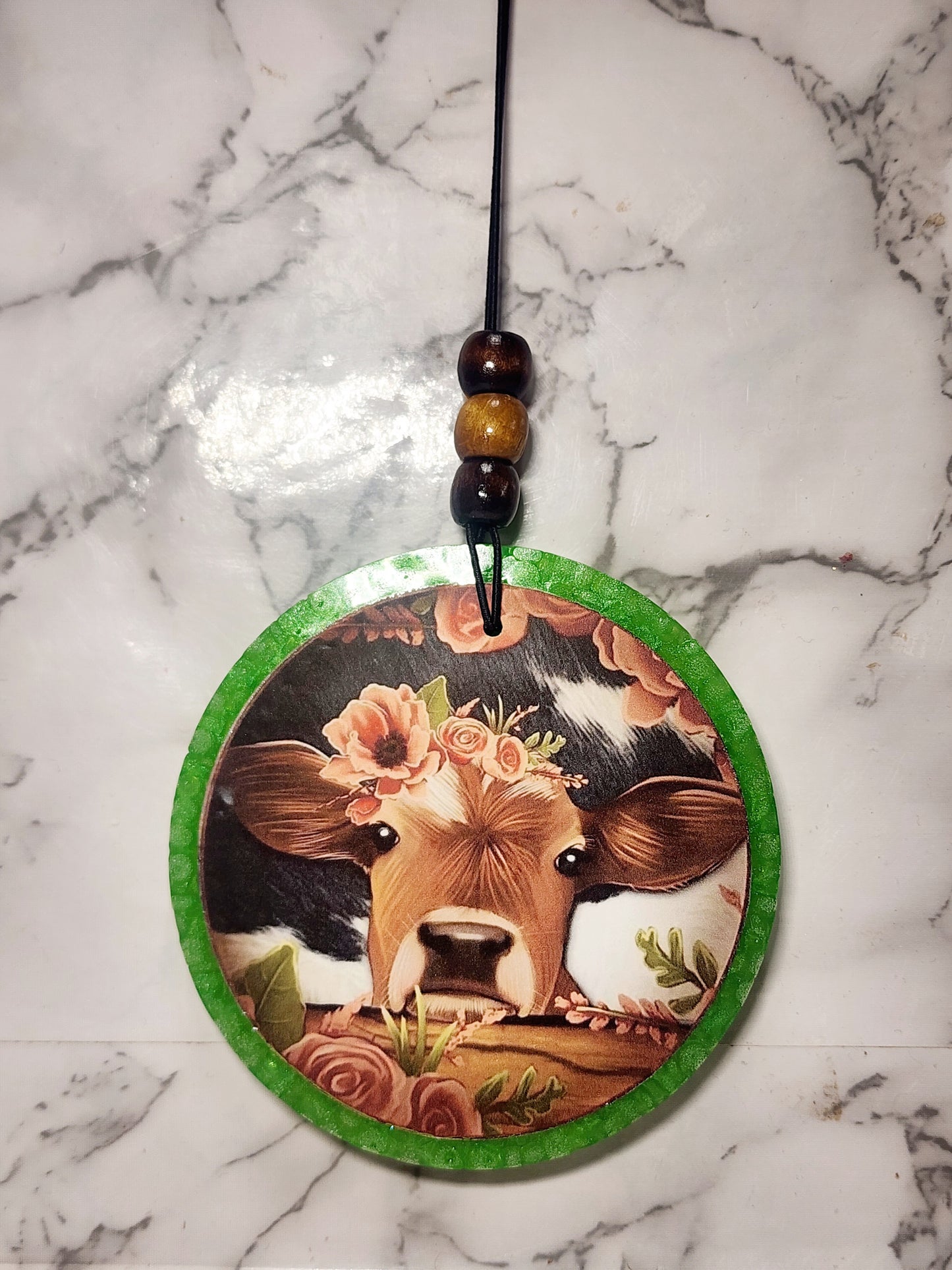 Unicorn Cereal Round Car Freshie