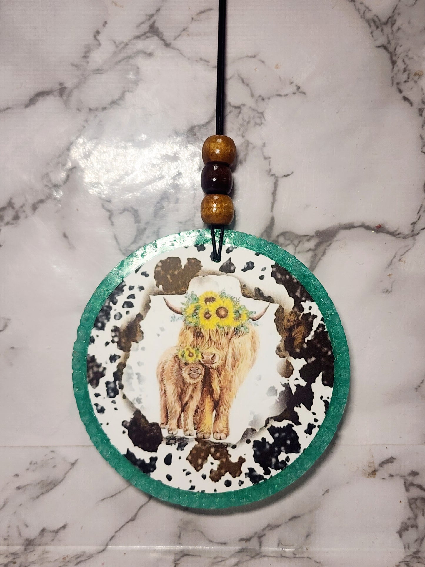 Unicorn Cereal Round Car Freshie