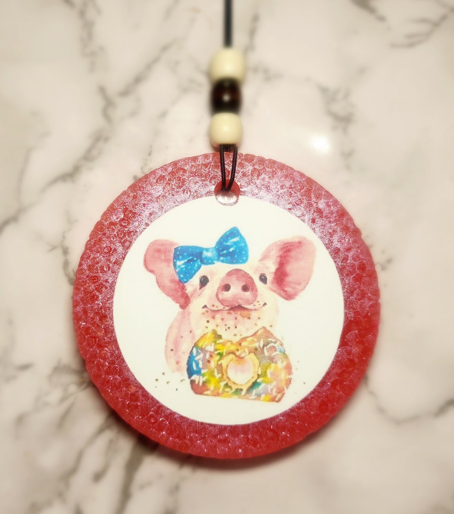 Unicorn Cereal Round Car Freshie