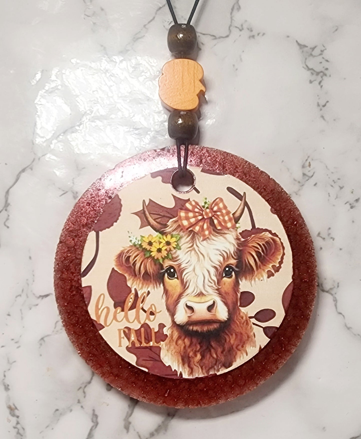 Unicorn Cereal Round Car Freshie