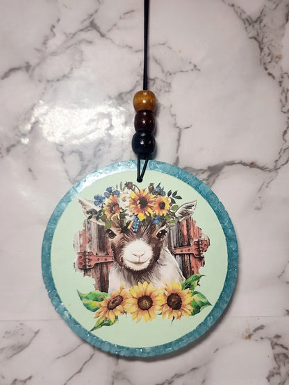 Eucalyptus & Mint Round Car Freshie