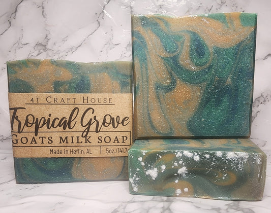 Tropical grove goats milk soap