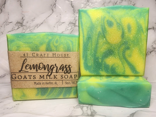 Lemongrass goats milk soap