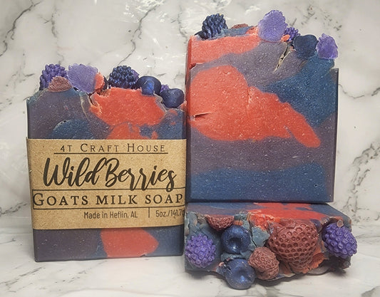 Wild berries goats milk soap